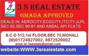 GOLF VIEW:SEC90-91 MOHALI 2/3 BHK FLATS AVAILABLE LOW RATES