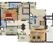 3BHK 1960 sq ft apartments for sale in Zirakpur,  South City VIP road