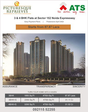 ATS Picturesque Reprieves Offers 3/4 BHK Flats Sector 152 Noida